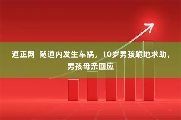 道正网  隧道内发生车祸，10岁男孩跪地求助，男孩母亲回应