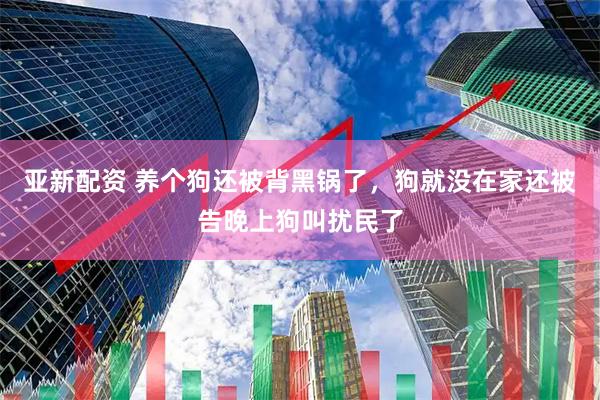 亚新配资 养个狗还被背黑锅了，狗就没在家还被告晚上狗叫扰民了